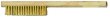 BRASS HAND BRUSH, CRIMPED BRASS, WOODEN HANDLE 4 ROWS WIDE X 20 ROWS