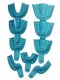 BLUE IMPRESSION TRAY, assorted set of 9