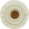 MUSLIN WHEEL BUFF leather center 3"(75mm) 35 ply, 3 rows of stitching.