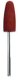 ACRYLIC POLISHER MOUNTED BULLET RED, xx coarse 24mm(h)x10mm(w) grit 120