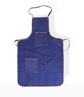 Blue Denim Apron , 45\" long, below knee