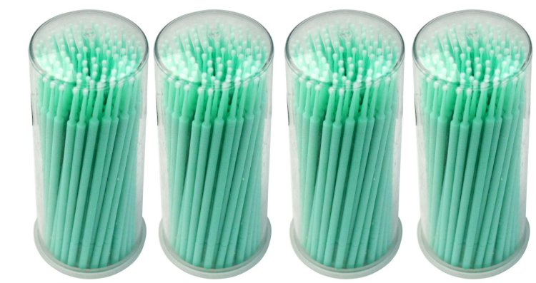 MICRO APPLICATOR BRUSH 2.00MM / 100PCS REGULAR GREEN - Click Image to Close