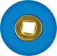 BRASS CENTER BLUE ZIRCONIA DISC 7/8"(21mm) COARSE grit box of 100