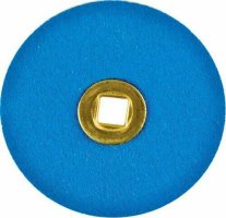 BRASS CENTER BLUE ZIRCONIA DISC 1 1/2\"(38mm) FINE grit box of 100