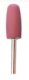 ACRYLIC POLISHER MOUNTED BULLET PINK, Fine 24mm(h)x10mm(w) 180 grit