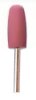 ACRYLIC POLISHER MOUNTED BULLET PINK, Fine 24mm(h)x10mm(w) 180 grit