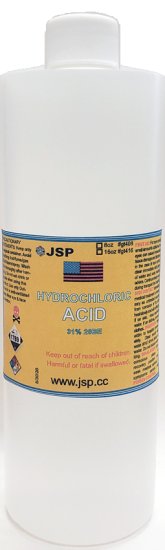 HYDROCHLORIC ACID 31% 16 ounces - Click Image to Close