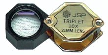 HEXAGON GOLDTONE LOUPE 10X 21mm