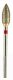 DIAMOND BUR, SINTERED, X-fine 600 grit 2.34mm mandrel(hp)Pointed oval 13mm x 5mm