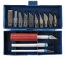 CRAFT KNIFE SET,16PC W/METAL and Plastic handles