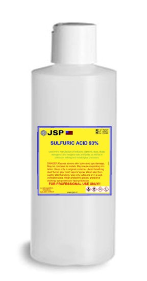 SULFURIC ACID 66be 96% 8 oz - Click Image to Close