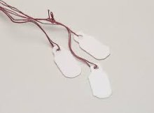 STRING TAGS WHITE Paper 8MMX18MM packs OF 1000