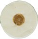 MUSLIN WHEEL BUFF unstitched, leather center 4"(100mm) 40 ply,