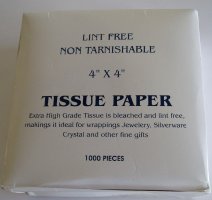 ANTI TARNISH TISSUE 4\" x 4\" (100 x 100) box of 1000