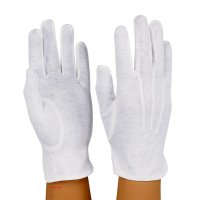 COTTON HANDLING GLOVES White