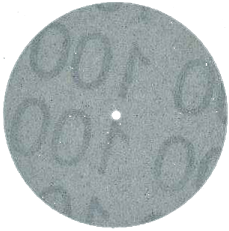 MaxiFinish PIN HOLE CENTER ALUMINUM OXIDE PLASTIC DISC 7/8"(21mm)X-FINE grit box of 100