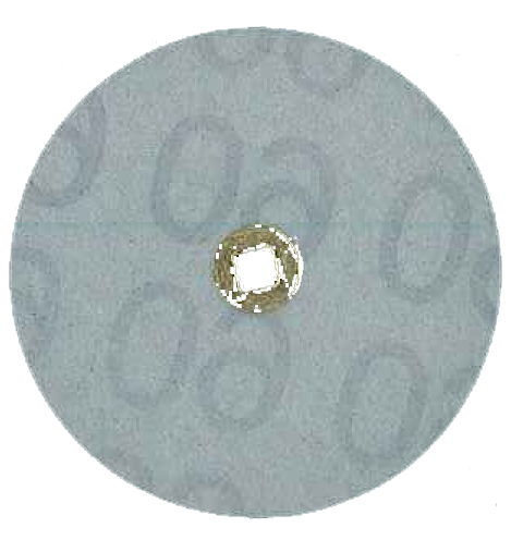 MaxiFinish BRASS CENTER ALUMINUM OXIDE PLASTIC DISC 1 1/2"(38mm)X-FINE grit 100 pcs