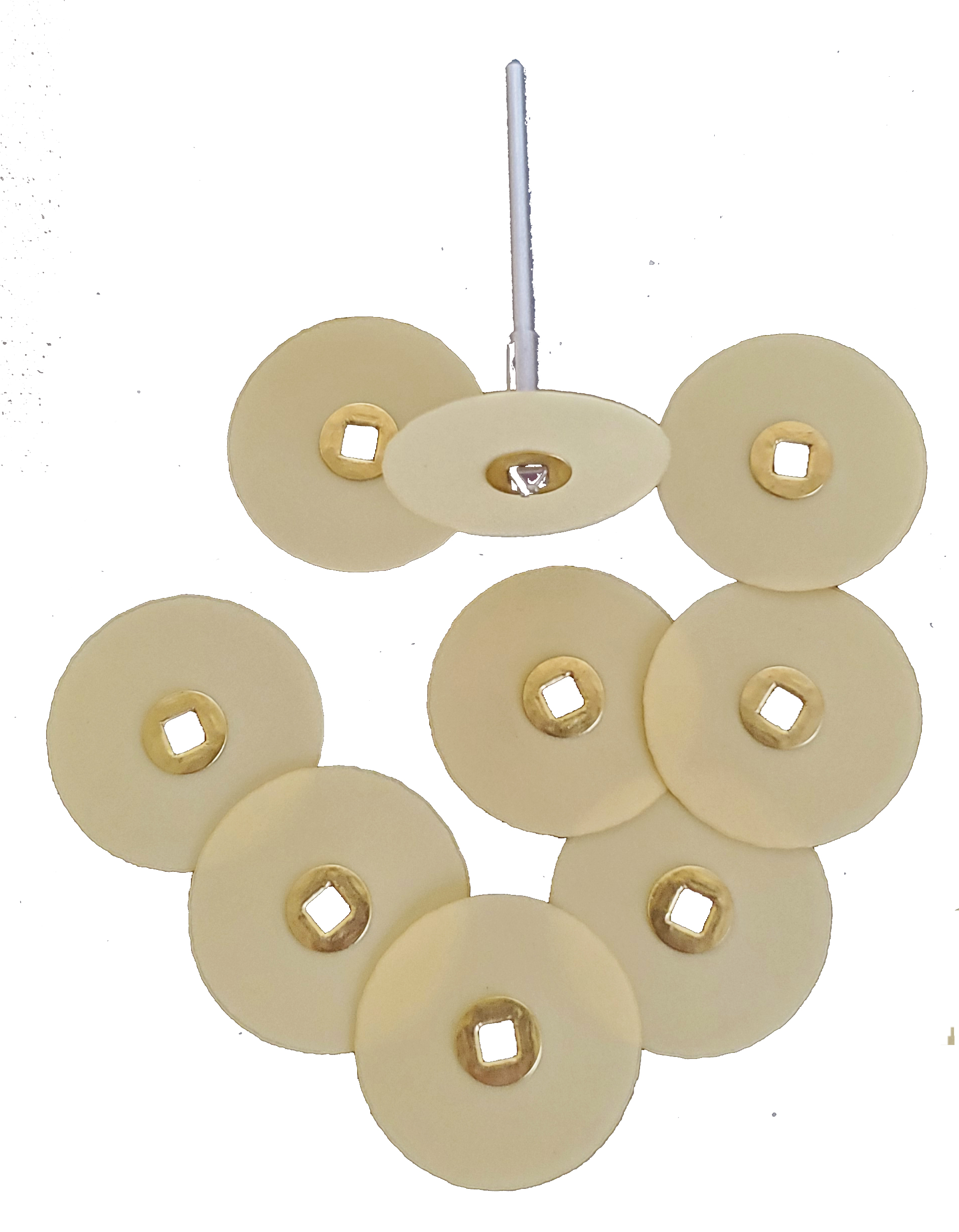 MaxiFinish BRASS CENTER ALUMINA DISC 7/8"(21mm) FINE grit box of 100