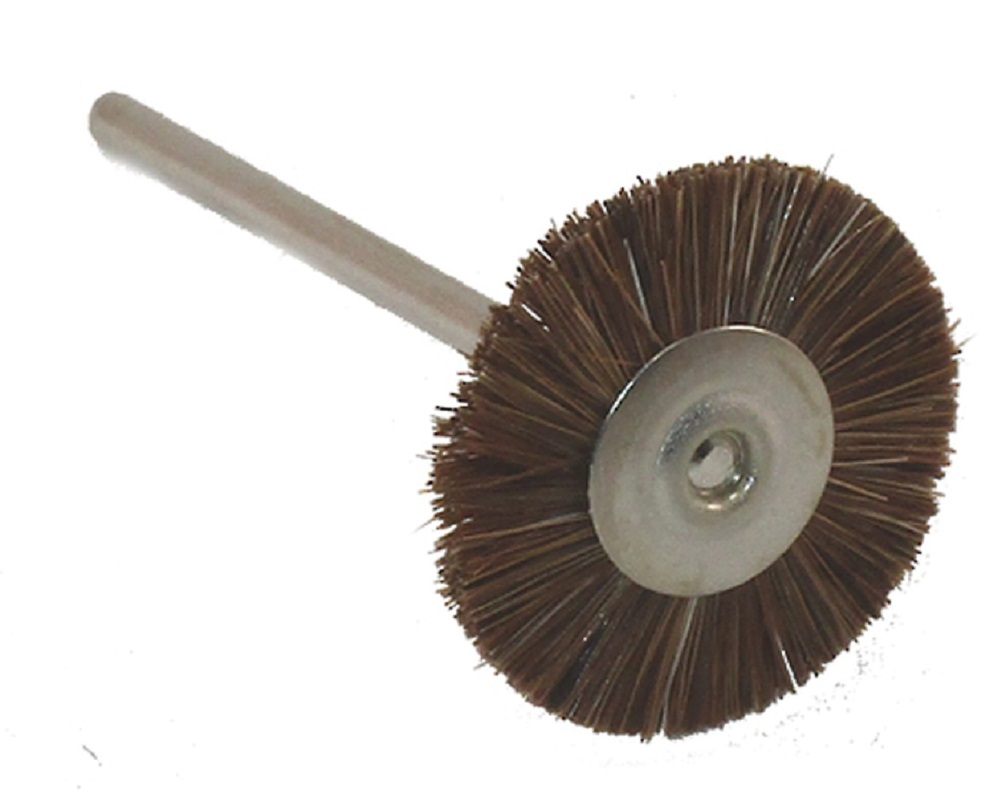 MINIATURE BRUSHES, MOUNTED on a 3/32\" (2.3mm) mandrel , sold in packs of 12