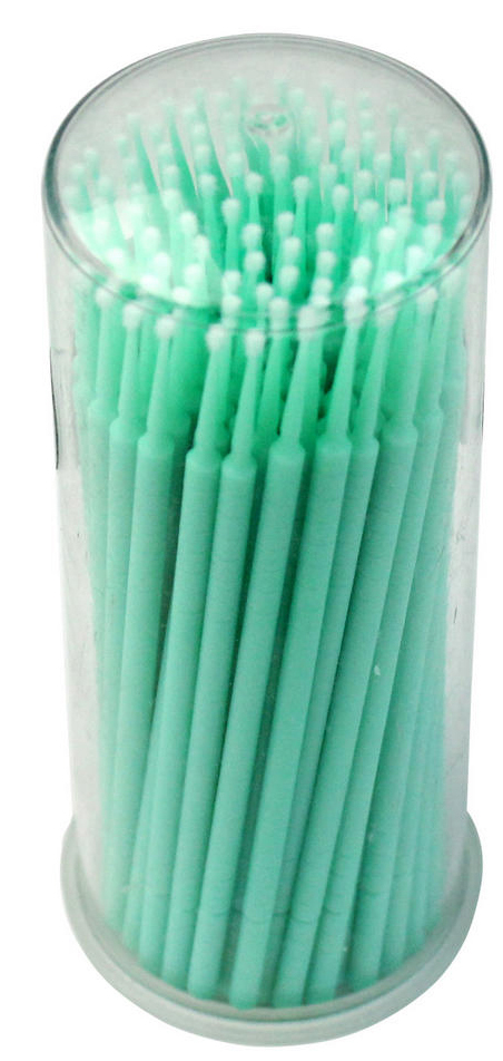 MICRO APPLICATOR BRUSH 2.00MM / 100PCS REGULAR GREEN