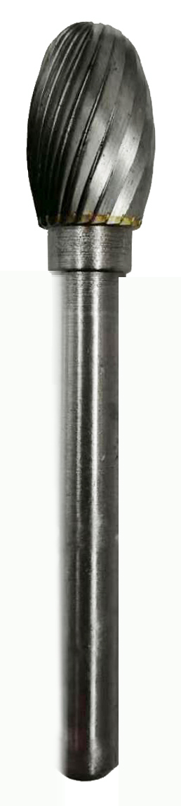 CARBIDE LATHE BUR (d3/8) 1/4" shank FINE 16x10mm