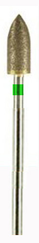 DIAMOND BUR, SINTERED, Coarse 120 grit 2.34mm mandrel(hp)Pointed bullet 12x6mm