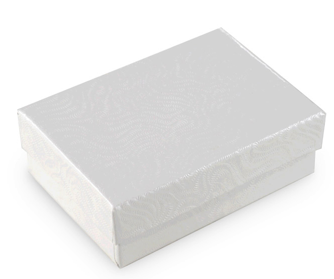 COTTON FILLED BOXES WHITE, 5.25"x4.75"x.87" #53