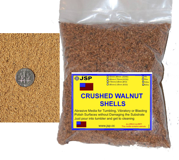 Crushed walnut shell .42-.85mm 20/40 1 lb