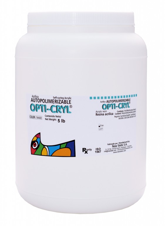 OPTICRYL SELF CURE DENTURE ACRYLIC 5lbs Dark Pink