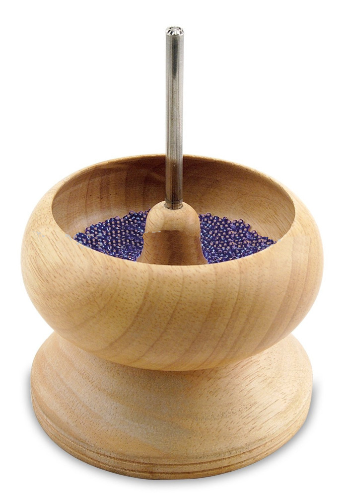 BEAD SPINNER , LARGE, WOOD