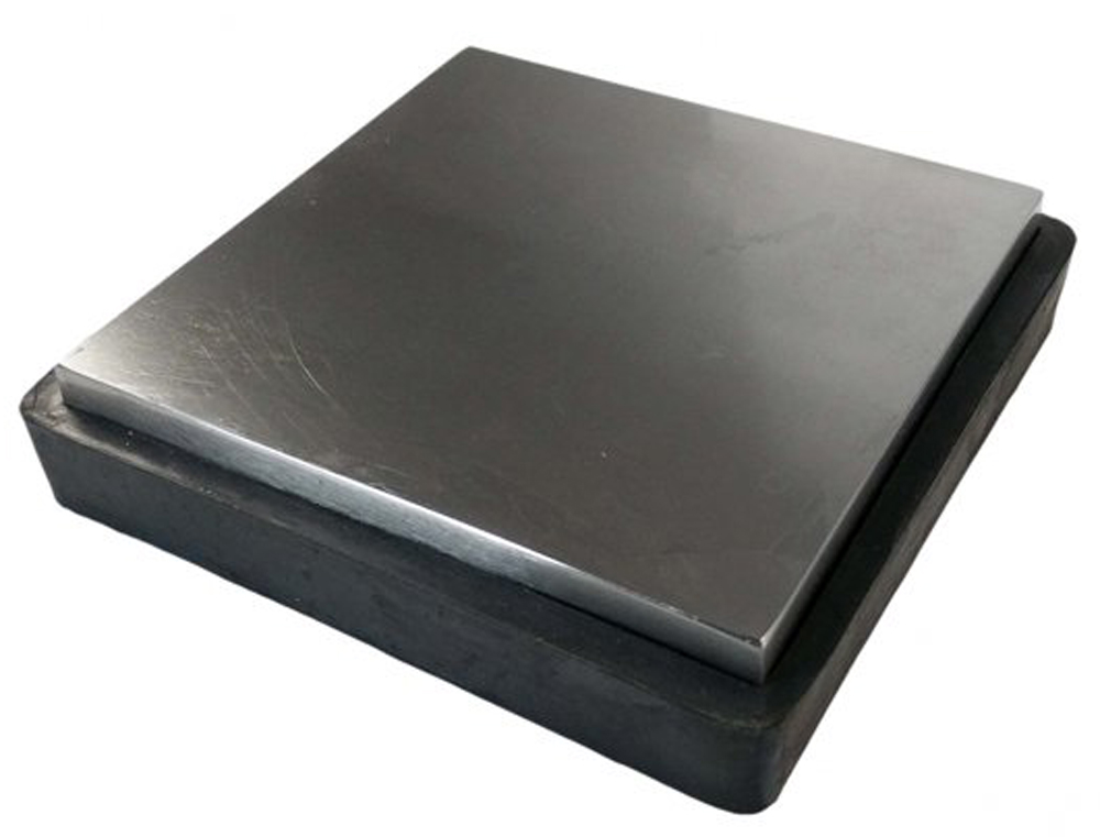 RUBBER + STEEL BENCH BLOCK 6"x6"