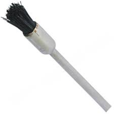 MINIATURE END BRUSH, MOUNTED on a 3/32" (2.3mm) mandrel , sold in packs of 12