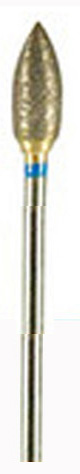 DIAMOND BUR, SINTERED, Medium 240 grit 2.34mm mandrel(hp)Pointed oval 13mm x 5mm