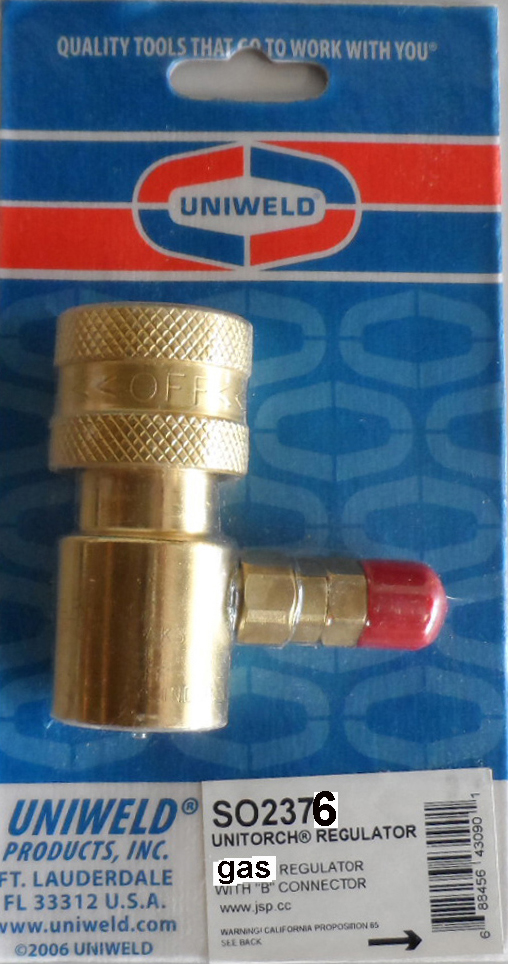 ART TORCH OXYGEN REGULATOR FOR DISPOSABLE TANK