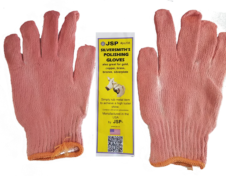 JEWELERS POLISHING GLOVES, red , pair